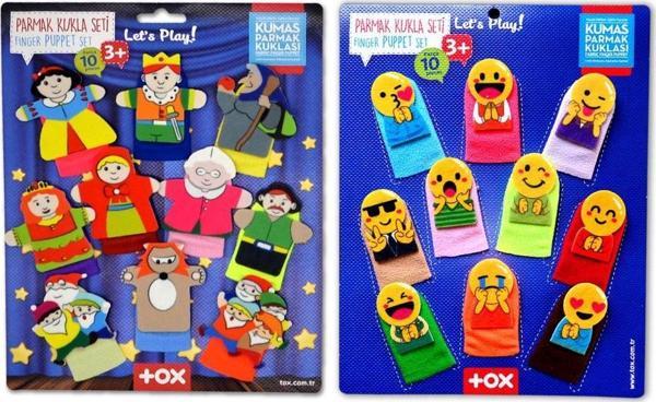 2 Set - 20 Parça Tox Emojiler ve Masal Kahramanları Parmak Kukla T225 T106 - Image 1