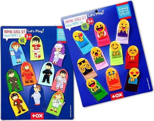 2 Set - 20 Parça Tox Emojiler ve Meslekler Parmak Kukla T106 T761 - Image 1