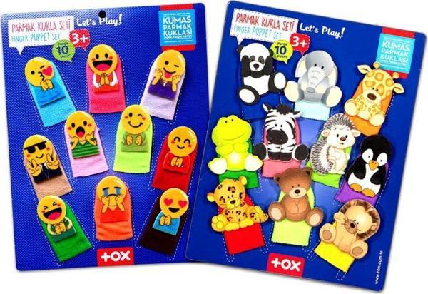 2 Set - 20 Parça Tox Emojiler ve Vahşi Hayvanlar Parmak Kukla T106 T781 - Image 1