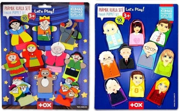 2 Set - 20 Parça Tox Masal Kahramanları ve Aile Bireyleri Parmak Kukla T751 T225 - Image 1