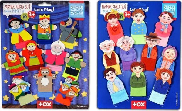 2 Set - 20 Parça Tox Masal Kahramanları ve Aile Bireyleri Parmak Kukla T752 T225 - Image 1
