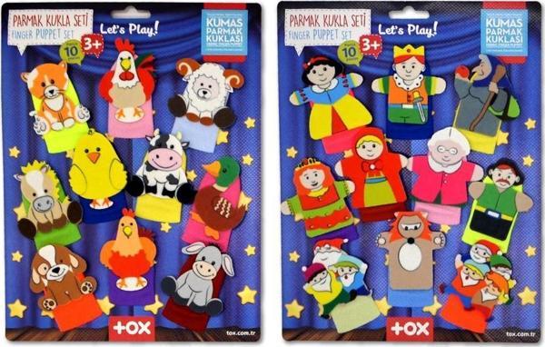 2 Set - 20 Parça Tox Masal Kahramanları ve Çiftlik Hayvanlar Parmak Kukla T225 T220 - Image 1