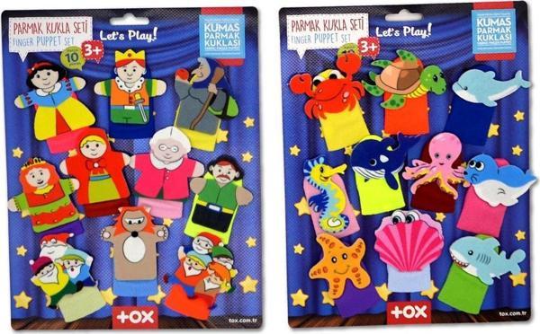 2 Set - 20 Parça Tox Masal Kahramanları ve Deniz Canlıları Parmak Kukla T221 T225 - Image 1