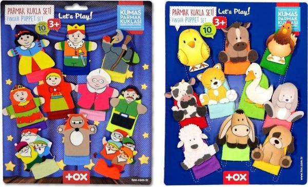 2 Set - 20 Parça Tox Masal Kahramanları ve Evcil Hayvanlar Parmak Kukla T771 T225 - Image 1