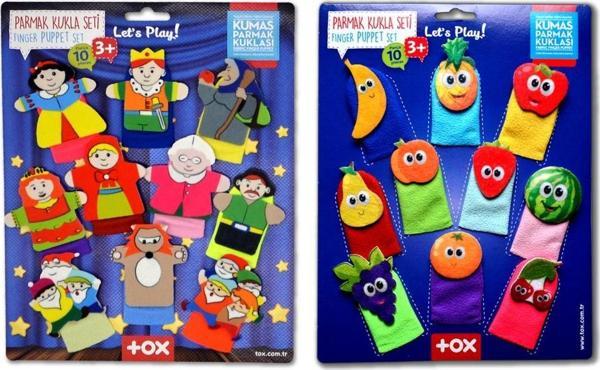 2 Set - 20 Parça Tox Masal Kahramanları ve Meyveler Parmak Kukla T105 T225 - Image 1