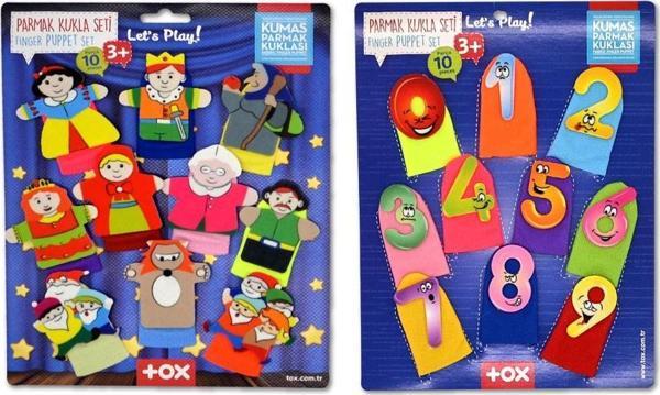 2 Set - 20 Parça Tox Masal Kahramanları ve Rakamlar Parmak Kukla T064 T225 - Image 1