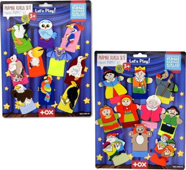 2 Set - 20 Parça Tox Masal Kahramanları ve Uçan Hayvanlar Parmak Kukla T225 T222 - Image 1