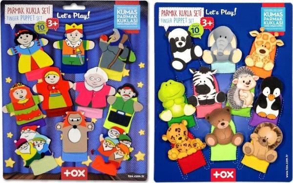2 Set - 20 Parça Tox Masal Kahramanları ve Vahşi Hayvanlar Parmak Kukla T781 T225 - Image 1