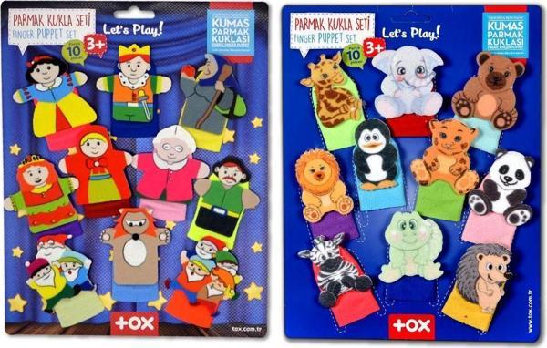 2 Set - 20 Parça Tox Masal Kahramanları ve Vahşi Hayvanlar Parmak Kukla T782 T225 - Image 1