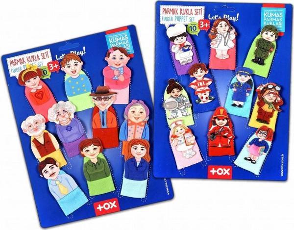 2 Set - 20 Parça Tox Meslekler ve Aile Üyeleri 20 Parça Parmak Kukla T752 T762 - Image 1