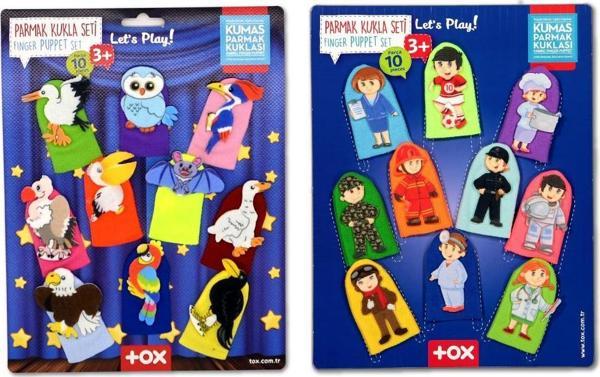 2 Set - 20 Parça Tox Meslekler ve Uçan Hayvanlar Parmak Kukla T761 T222 - Image 1