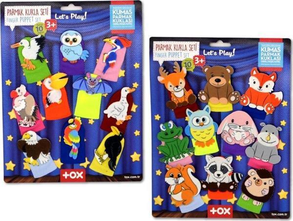 2 Set - 20 Parça Tox Orman ve Uçan Hayvanlar Parmak Kukla T218 T222 - Image 1