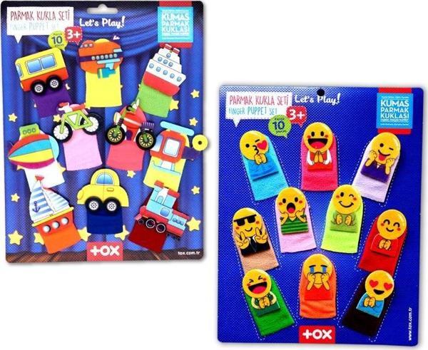 2 Set - 20 Parça Tox Taşıtlar ve Emojiler Parmak Kukla T106 T181 - Image 1