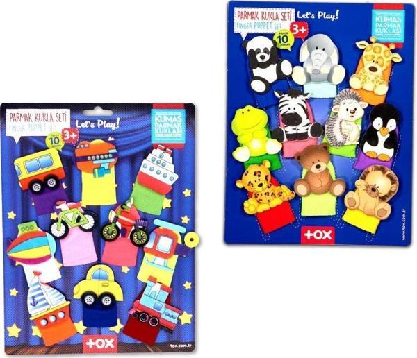 2 Set - 20 Parça Tox Taşıtlar ve Evcil Hayvanlar Parmak Kukla T781 T181 - Image 1