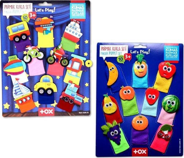 2 Set - 20 Parça Tox Taşıtlar ve Meyveler Parmak Kukla T105 T181 - Image 1