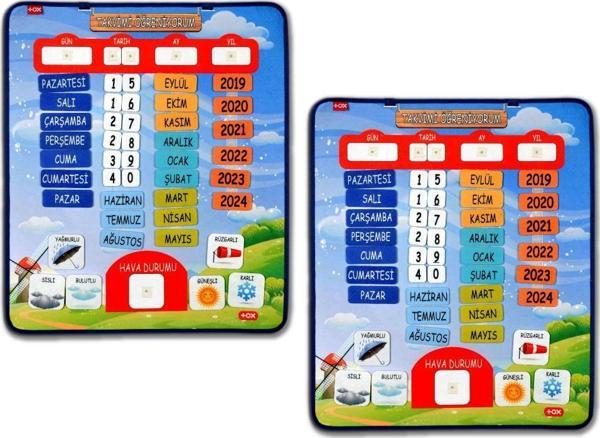 2 Set - 86 Parça  Takvimi Öğreniyorum (2023) Keçe Duvar Panoları , Eğitici Oyuncak - Image 1