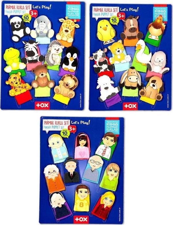 3 Set - 30 Parça Tox Evcil , Vahşi Hayvanlar ve Aile Parmak Kukla T771 T781 T751 - Image 1