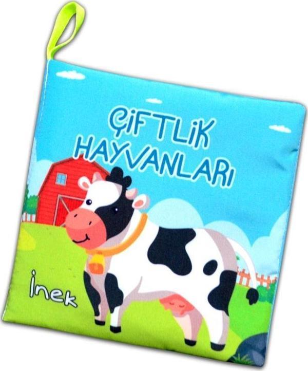 Tox Çiftlik Hayvanları Kumaş Sessiz Kitap T134 - Bez Kitap , Eğitici Oyuncak , Yumuşak ve Hışırtılı - Image 1