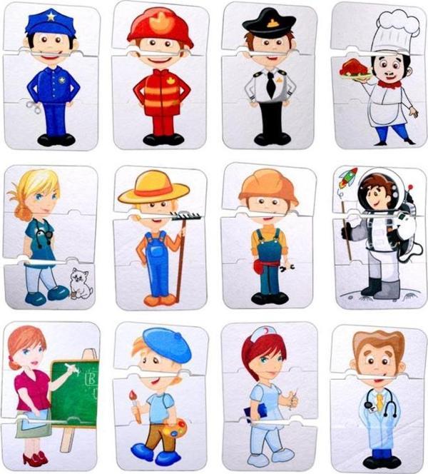 Tox Meslekler 3+ Keçe Yapboz - 3 Yaş Puzzle T006 - Image 1