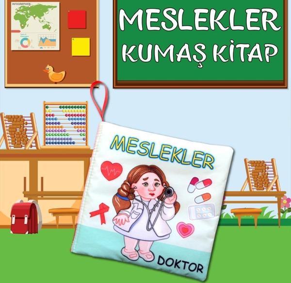 Tox Meslekler Sessiz Kumaş Kitap T112 - Bez Kitap , Eğitici Oyuncak , Yumuşak ve Hışırtılı - Image 1