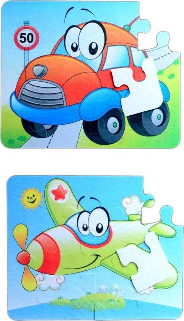 Tox Uçak Araba 3+ Keçe Yapboz - 3 Yaş Puzzle T004 - Image 1