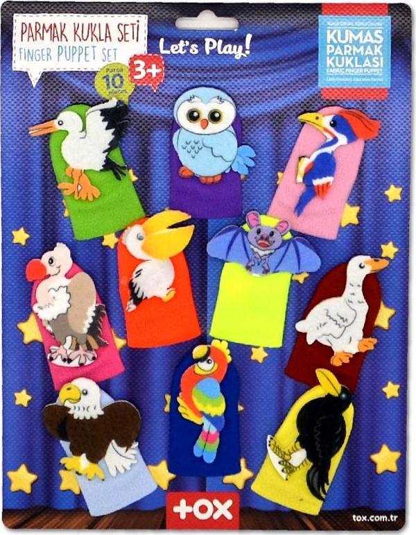 Tox Uçan Hayvanlar 10 Parça Parmak Kukla Set T222 - Image 1