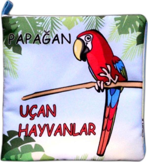Tox Uçan Hayvanlar Kumaş Sessiz Kitap T053 - Bez Kitap , Eğitici Oyuncak , Yumuşak ve Hışırtılı - Image 1