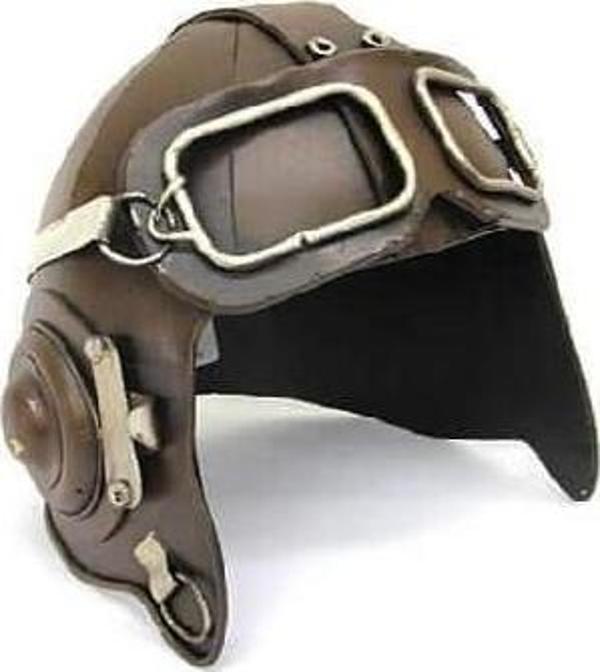 himarry Dekoratif Metal Pilot Kaskı Biblo Hediyelik - Image 1