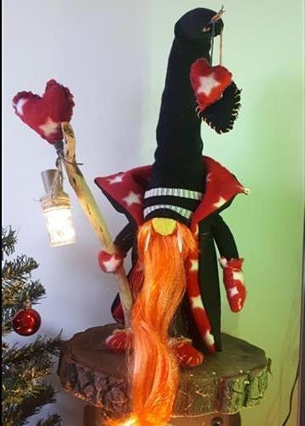 himarry ledli aplik dekoratif şans cücesi biblo hediye 60 cm - Image 1