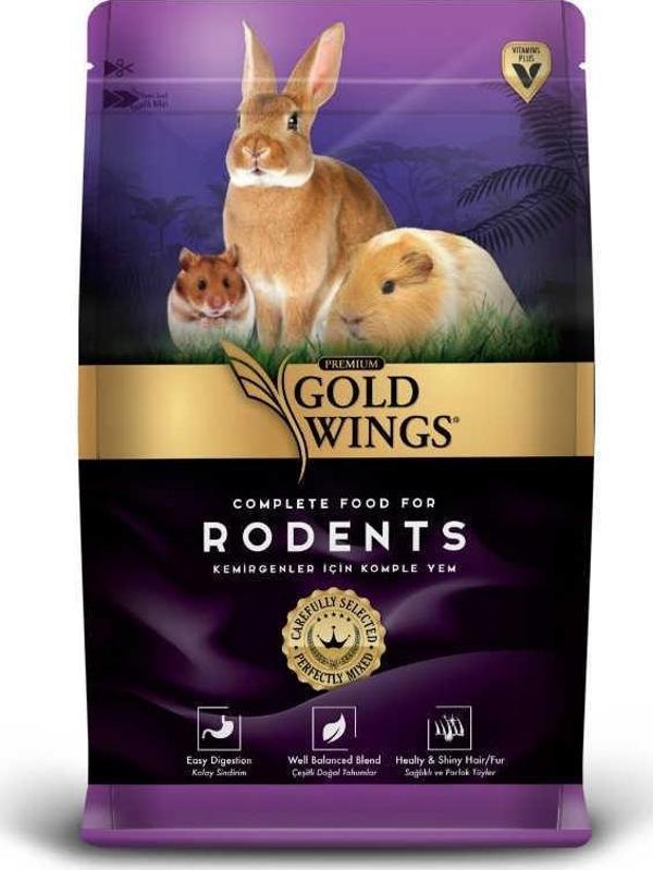 Gold Wings Premium Tavşan Hamster Kemirgen Yemi 1 Kg x 6 Adet - Image 1