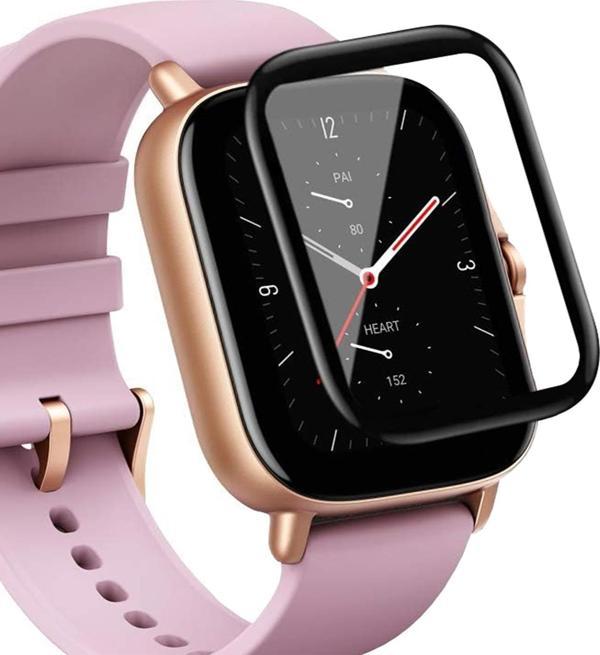 Microsonic Amazfit GTS 2e Tam Kaplayan Nano Cam Ekran Koruyucu Siyah - Image 1