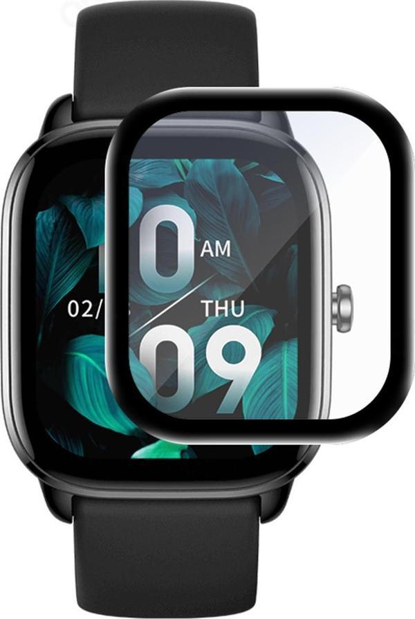 Microsonic Amazfit GTS 4 Mini Tam Kaplayan Nano Cam Ekran Koruyucu Siyah - Image 1