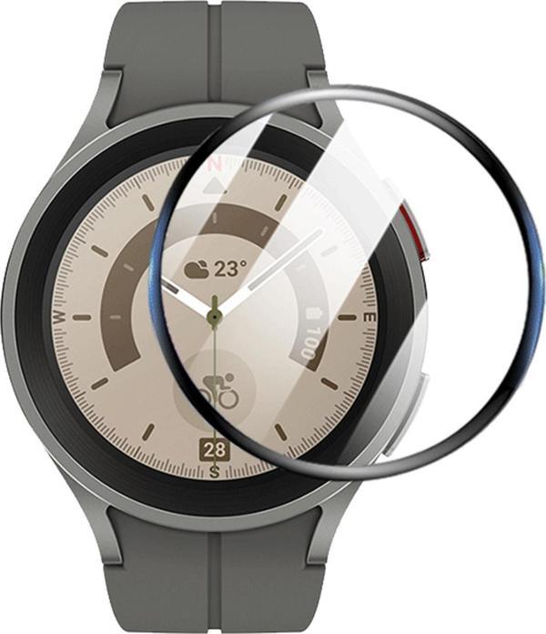 Microsonic Samsung Galaxy Watch 5 Pro 45mm Tam Kaplayan Nano Cam Ekran Koruyucu Siyah - Image 1