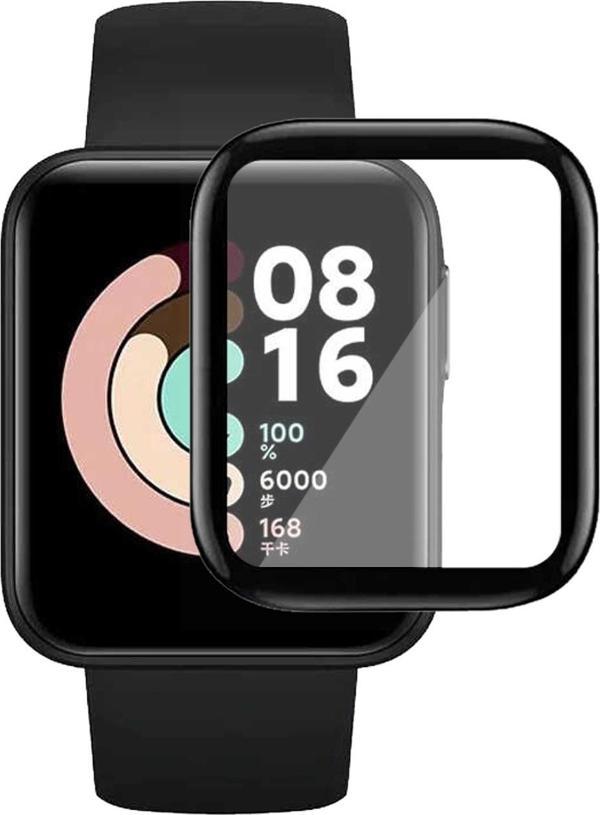 Microsonic Xiaomi Redmi Watch Tam Kaplayan Temperli Cam Full Ekran Koruyucu Siyah - Image 1