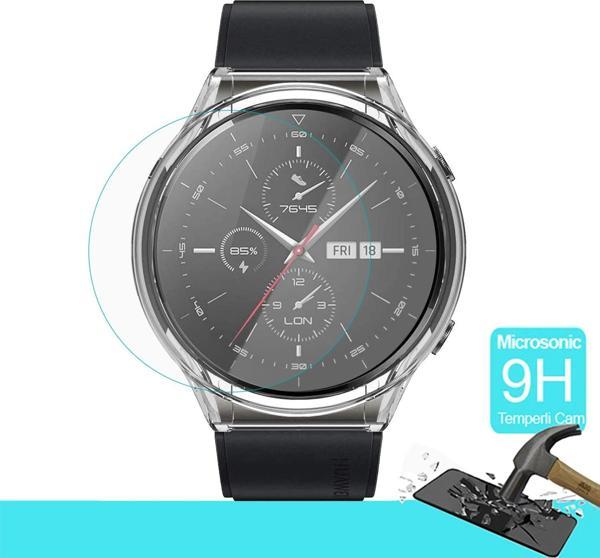 Microsonic Huawei Watch GT2 Pro Tempered Glass Cam Ekran Koruyucu - Image 1