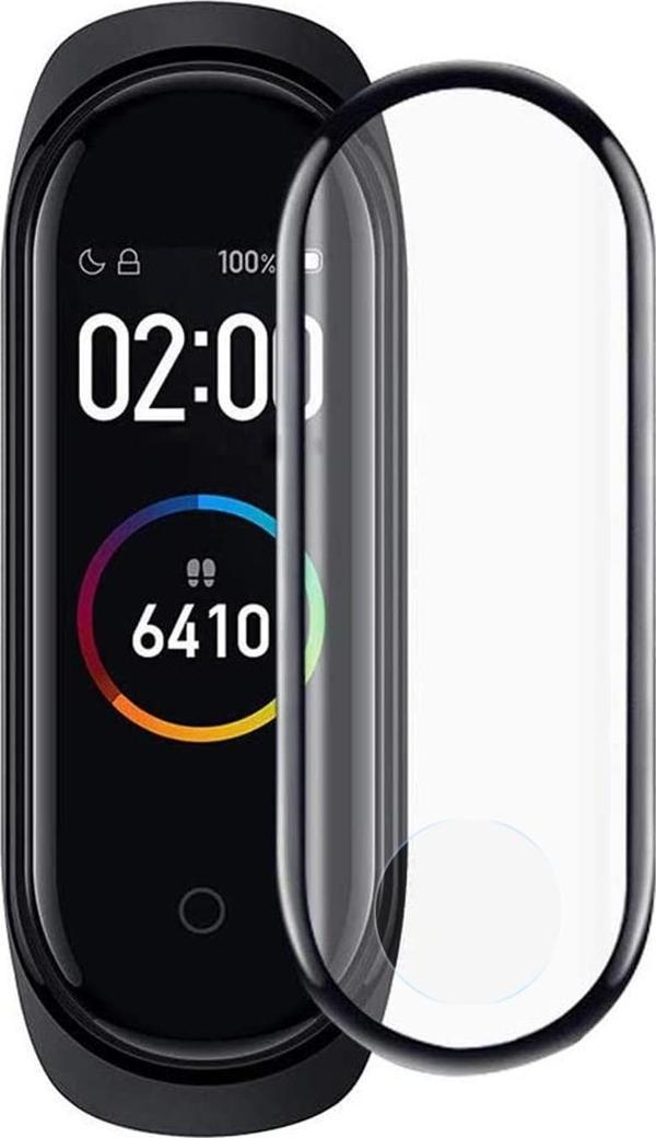 Microsonic Xiaomi Mi Band 3 Tam Kaplayan Temperli Cam Full Ekran Koruyucu Siyah - Image 1