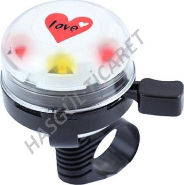 Hsgl Bisiklet Zil Led Işıklı Pilli Bisiklet Zili İkaz ve uyarı sistemleri YWS-368 ZIL164 - Image 1