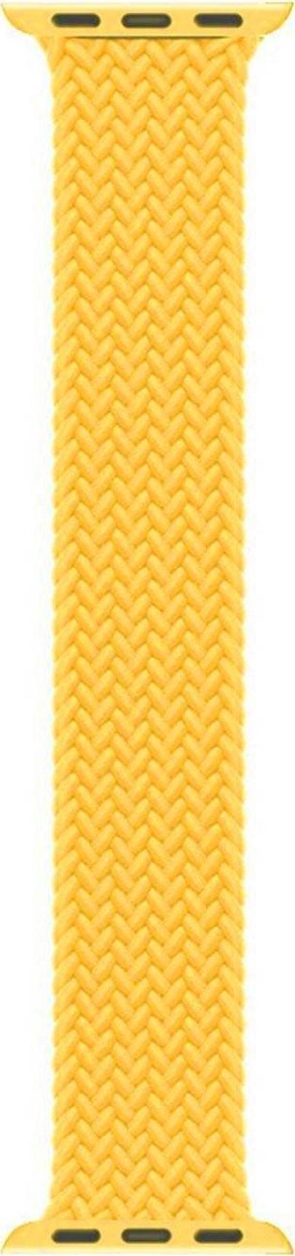 Microsonic Apple Watch Ultra 2 Kordon, (Large Size, 160mm) Braided Solo Loop Band Sarı - Image 1
