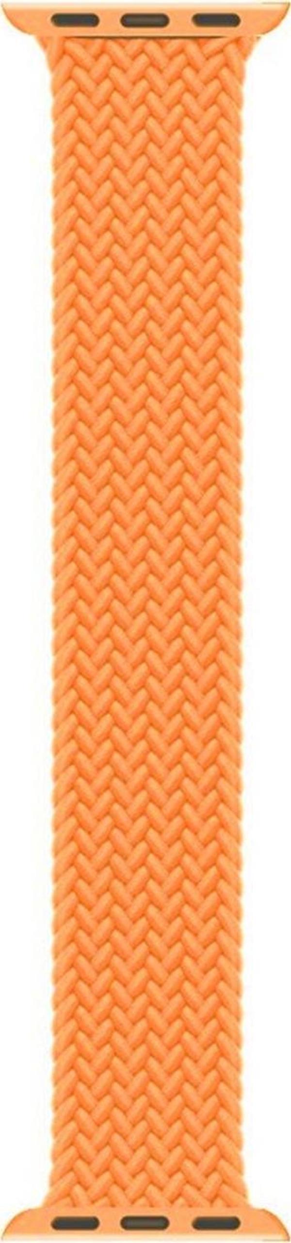 Microsonic Apple Watch Ultra 2 Kordon, (Medium Size, 147mm) Braided Solo Loop Band Turuncu - Image 1
