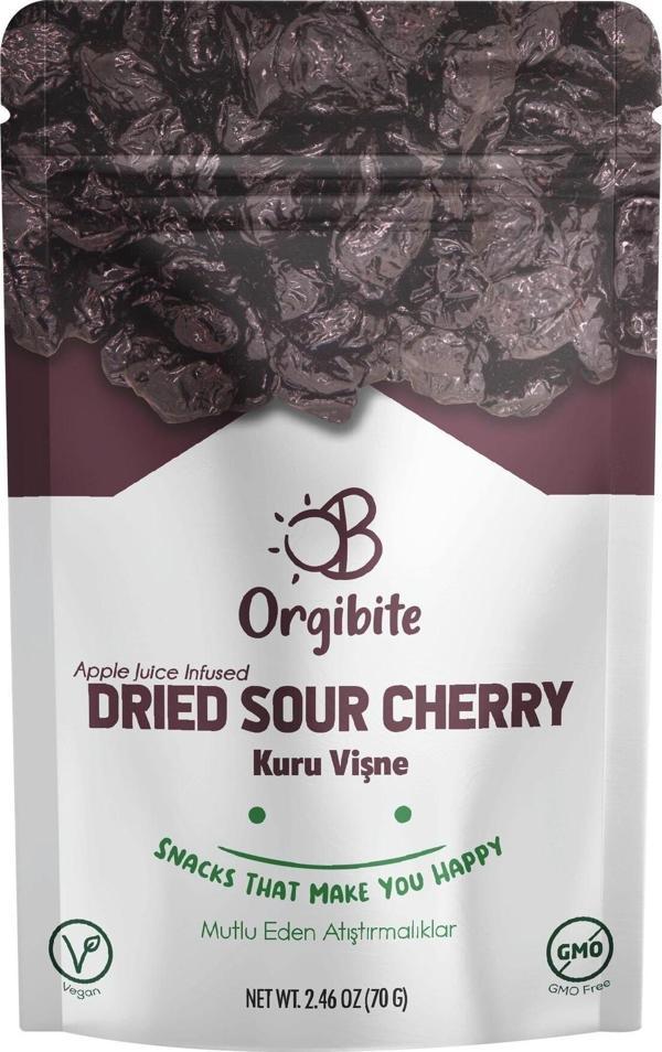 Orgibite Organik Kuru Vişne 70 gr (Elma Suyu İnfüze Edilmiş) - Image 1