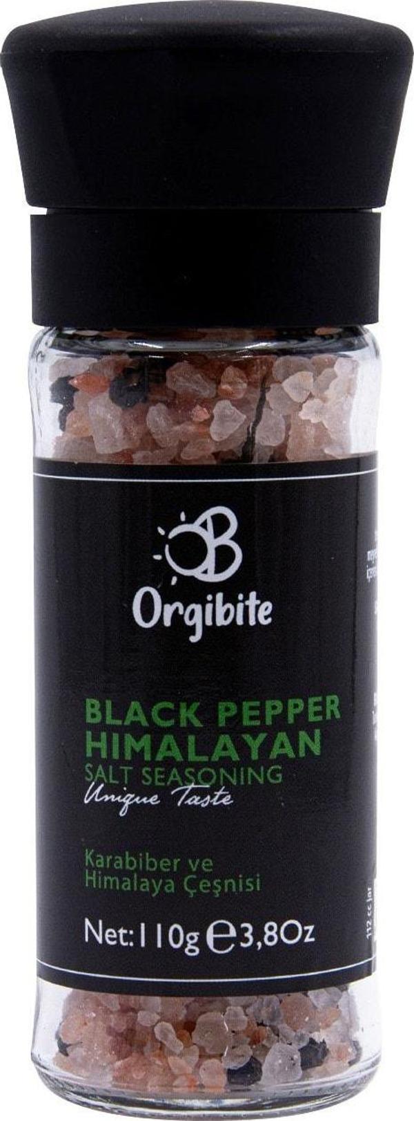 Orgibite Top Karabiber Ve Himalaya Tuz Değirmenli Baharat 110 gr - Image 1