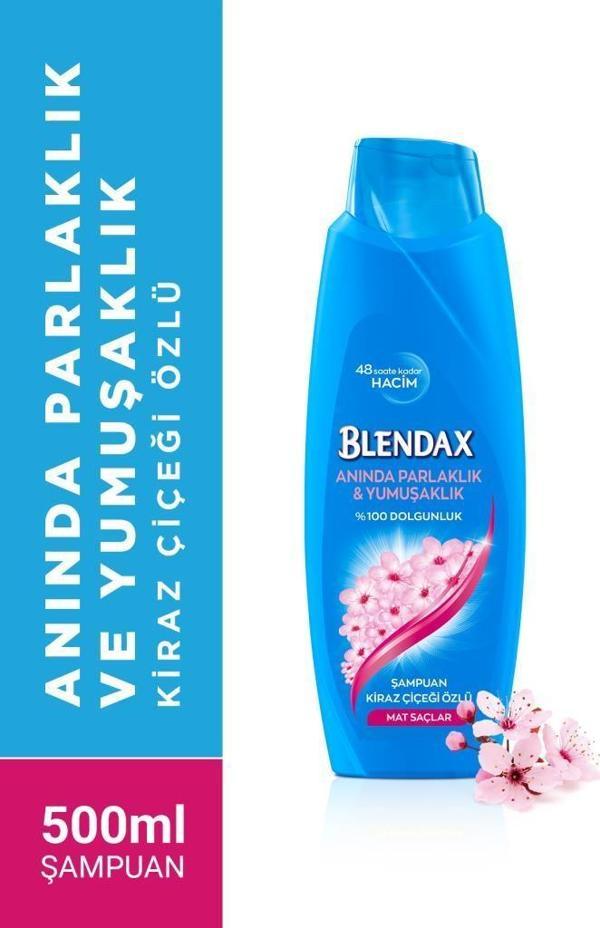 Blendax Anında Parlaklık ve Yumuşaklık Kiraz Çiçeği Özlü Şampuan 500 Ml - Image 1