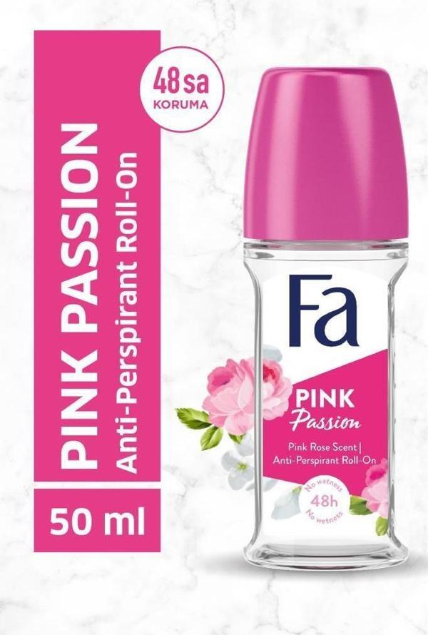 Fa Women Pink Passion Pembe Gül Anti-Perspirant Roll-On 50 ML - Image 1