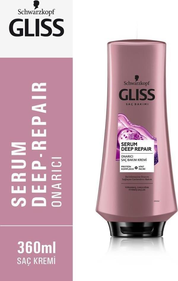 Schwarzkopf Gliss Serum Deep Repair Saç Bakım Kremi 360 ML - Image 1