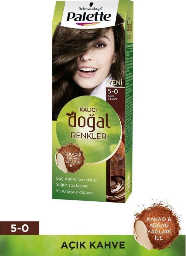PALETTE KALICI DOĞAL RENKLER SAÇ BOYASI 5-0 FINDIK KAHVESİ - Image 1