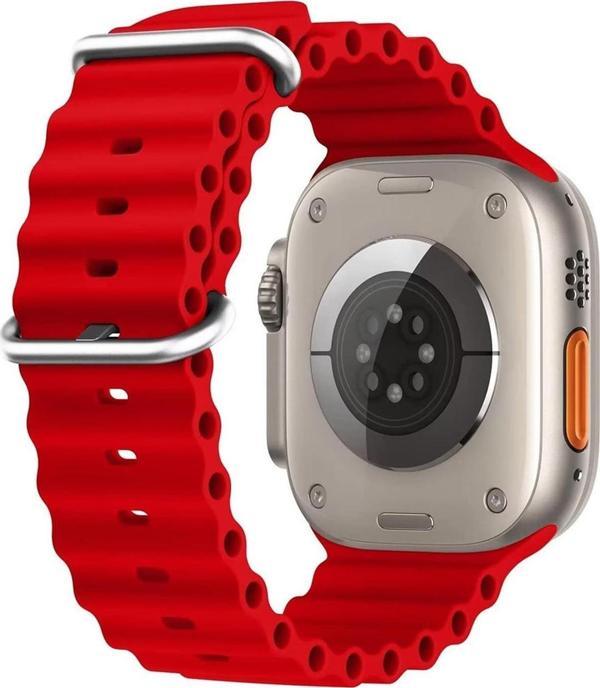 Microsonic Apple Watch Ultra Kordon Ocean Band Kırmızı - Image 1