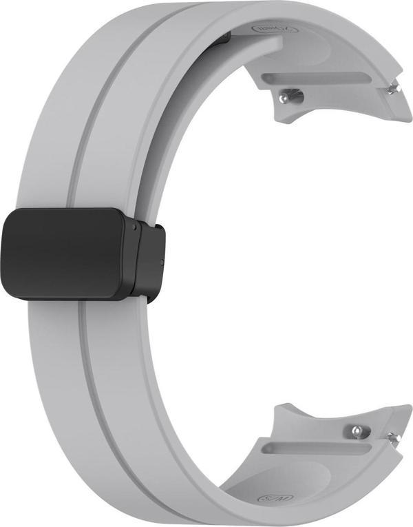Microsonic Samsung Galaxy Watch 5 Pro 45mm Kordon Ribbon Line Gri - Image 1