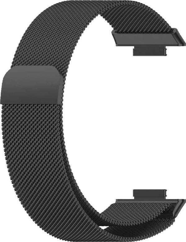Microsonic Huawei Watch Fit 2 Milanese Loop Kordon Siyah - Image 1