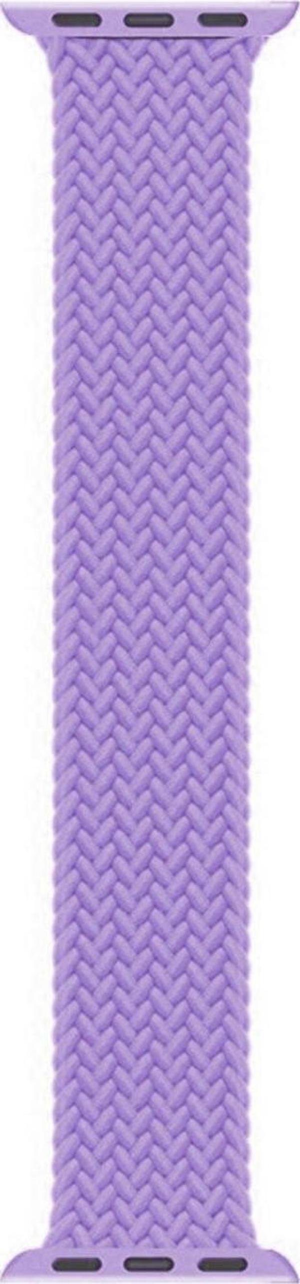 Microsonic Apple Watch Ultra Kordon, (Medium Size, 147mm) Braided Solo Loop Band Lila - Image 1