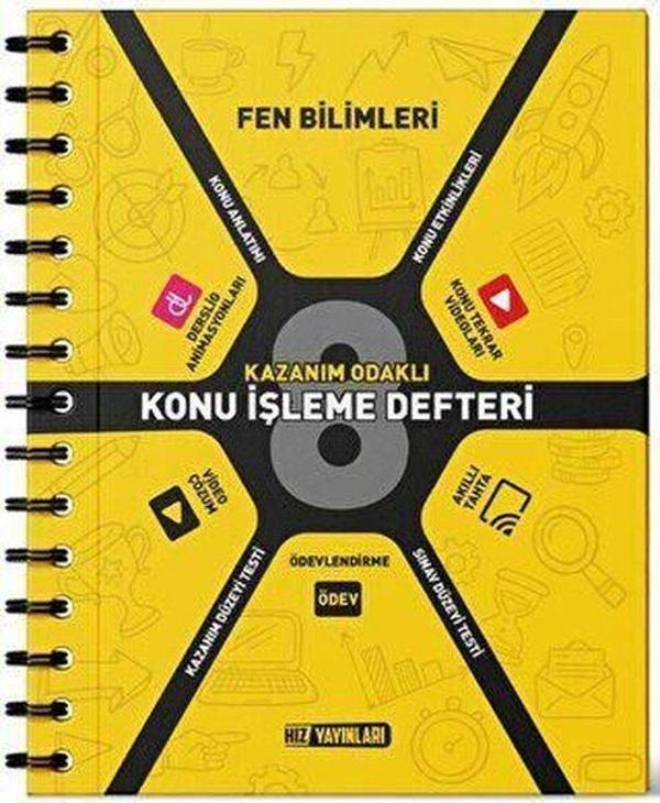 8. Sınıf Fen Bilimleri Konu İşleme Defteri - Hız Yayınları - Image 1